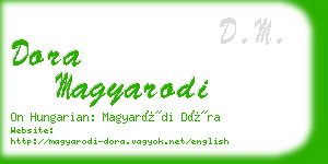 dora magyarodi business card